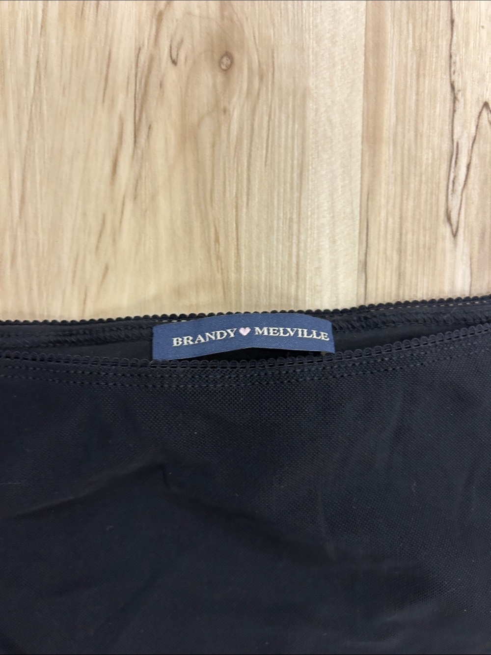 Brandy Melville Black Pencil Skirt with Lace Trim image 3